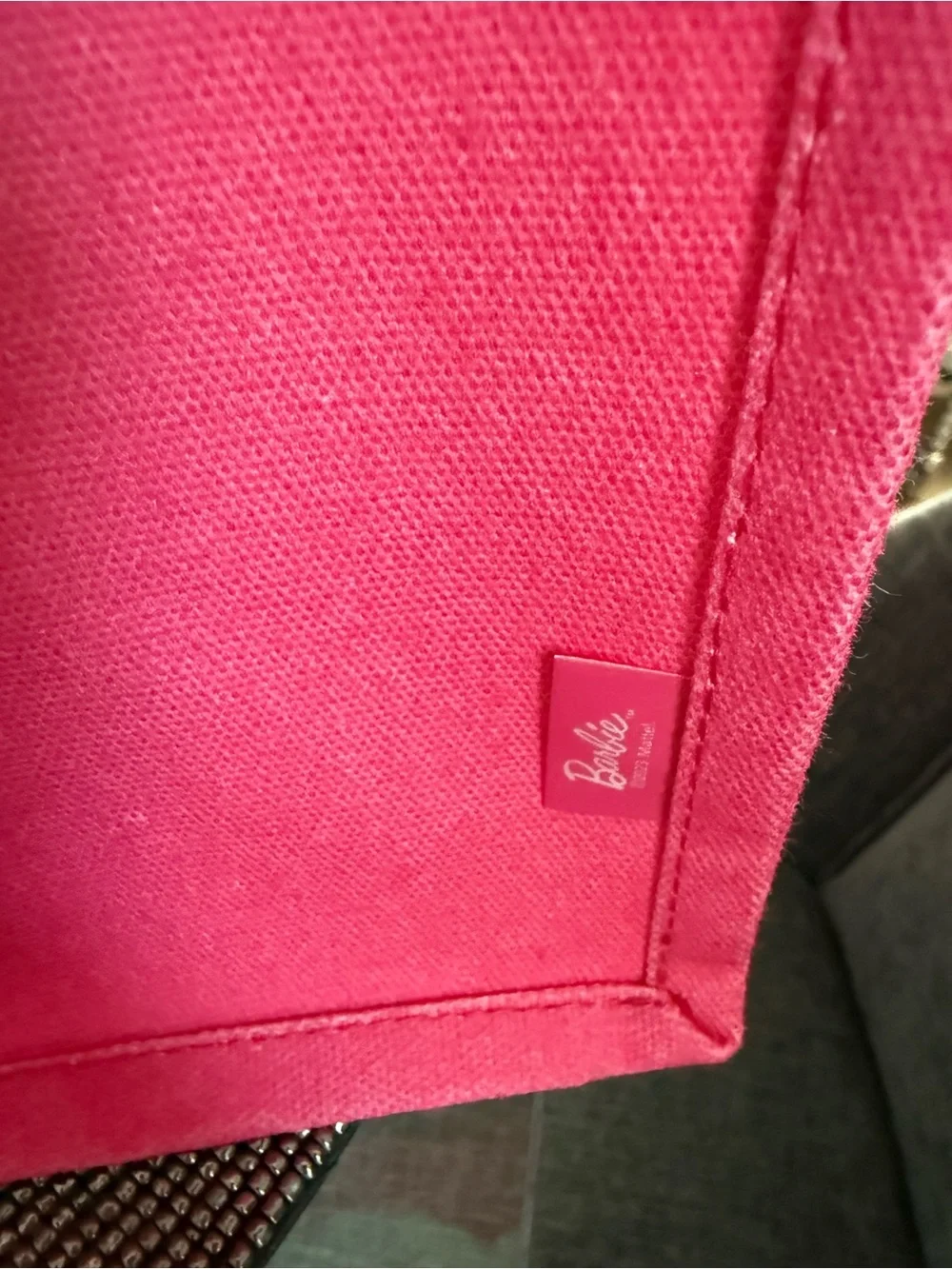 NWT Barbie x MINISO 65th Anniversary Pink Tote Bag Blue Handles